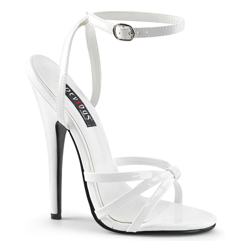 Devious DOMINA-108 Sandal (White Patent)