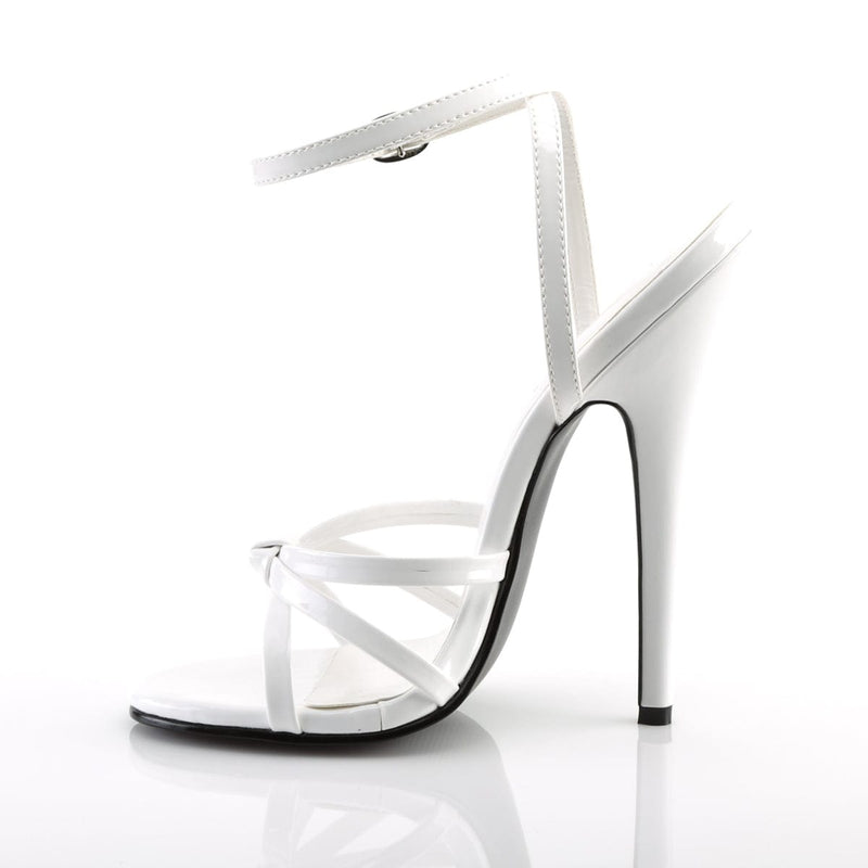 Devious DOMINA-108 Sandal (White Patent)