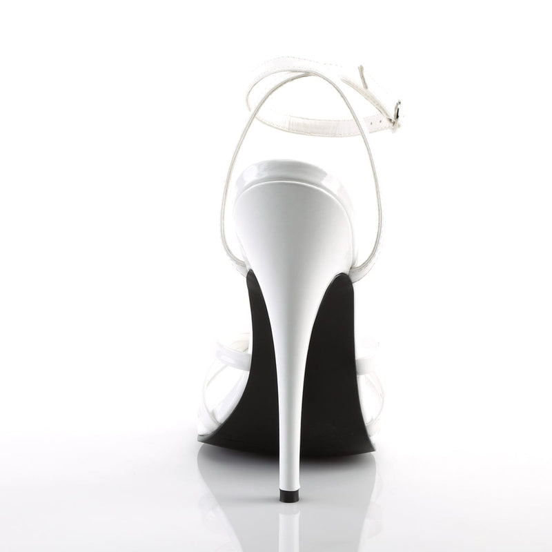 Devious DOMINA-108 Sandal (White Patent)