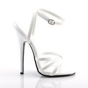 Devious DOMINA-108 Sandal (White Patent)