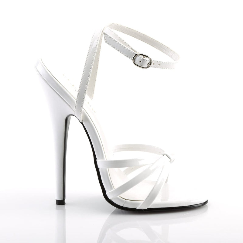 Devious DOMINA-108 Sandal (White Patent)