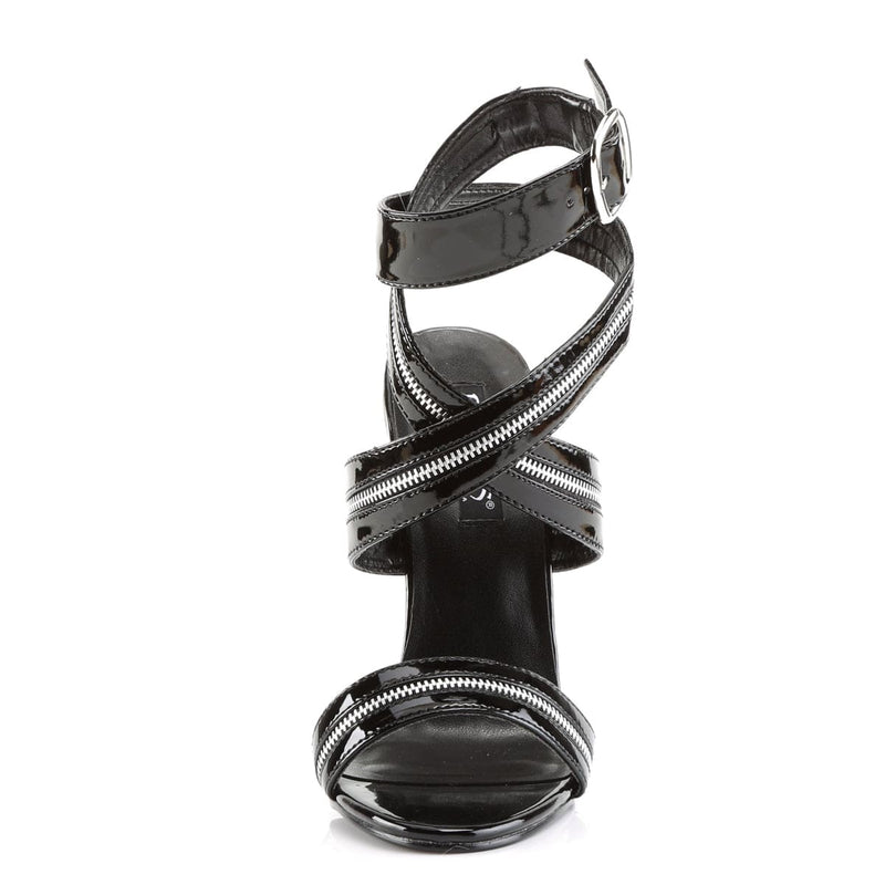 Devious DOMINA-119 Sandal (Black Patent)