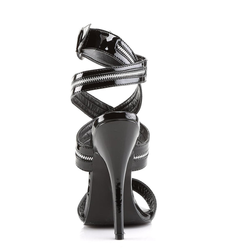 Devious DOMINA-119 Sandal (Black Patent)