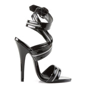 Devious DOMINA-119 Sandal (Black Patent)