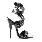 Devious DOMINA-119 Sandal (Black Patent)