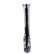 Devious DOMINA-2000 Knee High Boot (Black Stretch Patent)