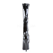 Devious DOMINA-2000 Knee High Boot (Black Stretch Patent)