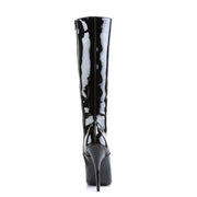 Devious DOMINA-2020 Knee High Boot (Black Patent)