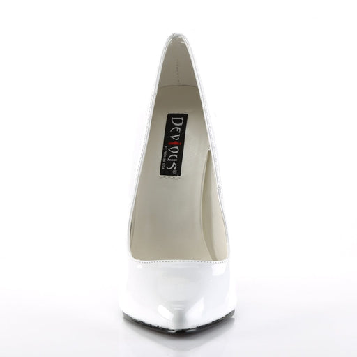 Devious DOMINA-420 Pump (White Patent)