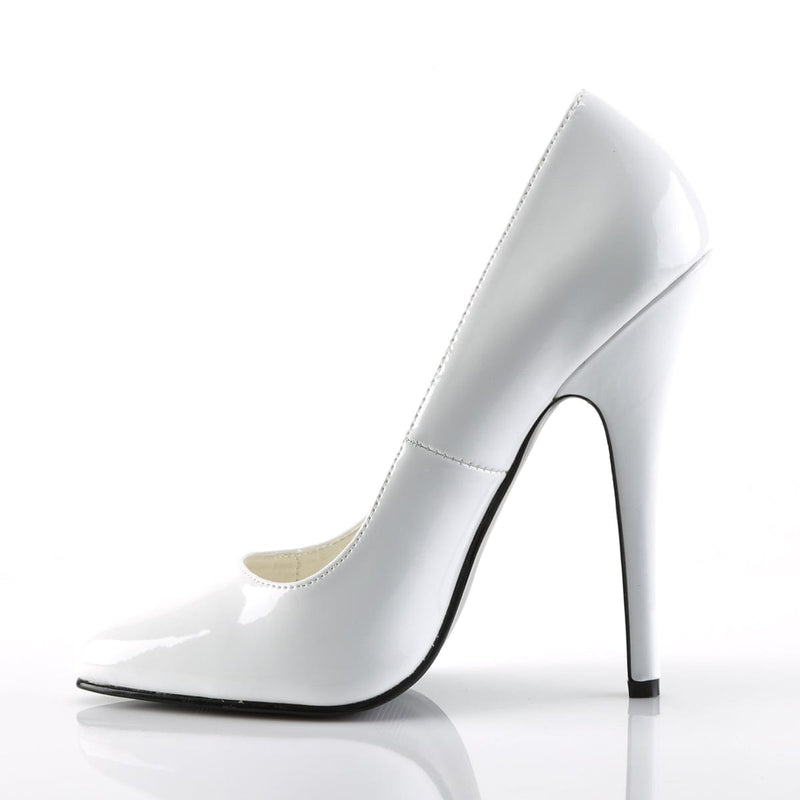 Devious DOMINA-420 Pump (White Patent)