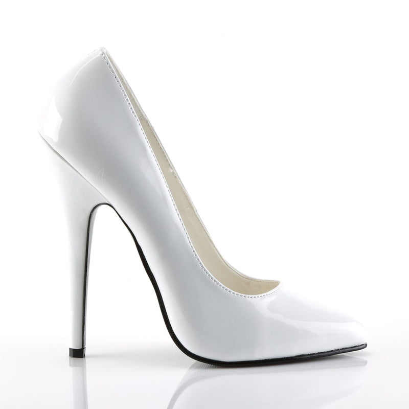 Devious DOMINA-420 Pump (White Patent)