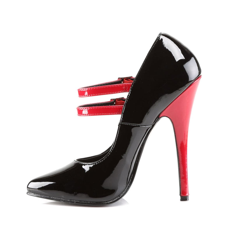Devious DOMINA-442 Pump (Black-Red Patent)