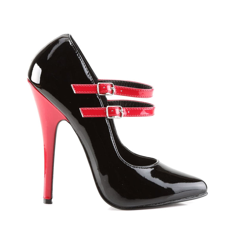 Devious DOMINA-442 Pump (Black-Red Patent)