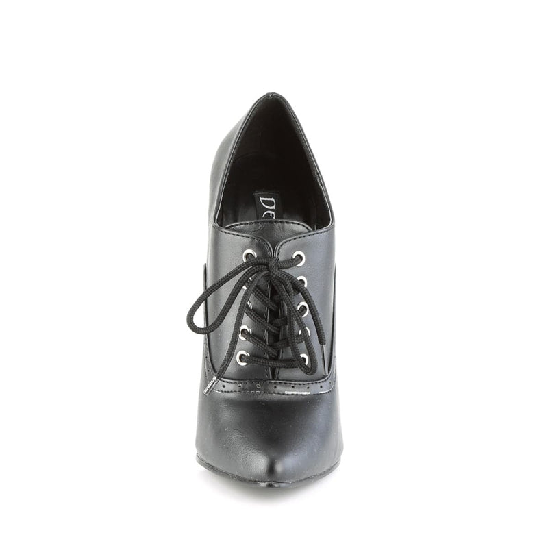 Devious DOMINA-460 Pump (Black Faux Leather)