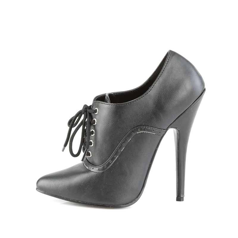 Devious DOMINA-460 Pump (Black Faux Leather)