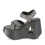 DYNAMITE-02 Black Multi Glitter Shoes Demonia US Size (Women's): 6