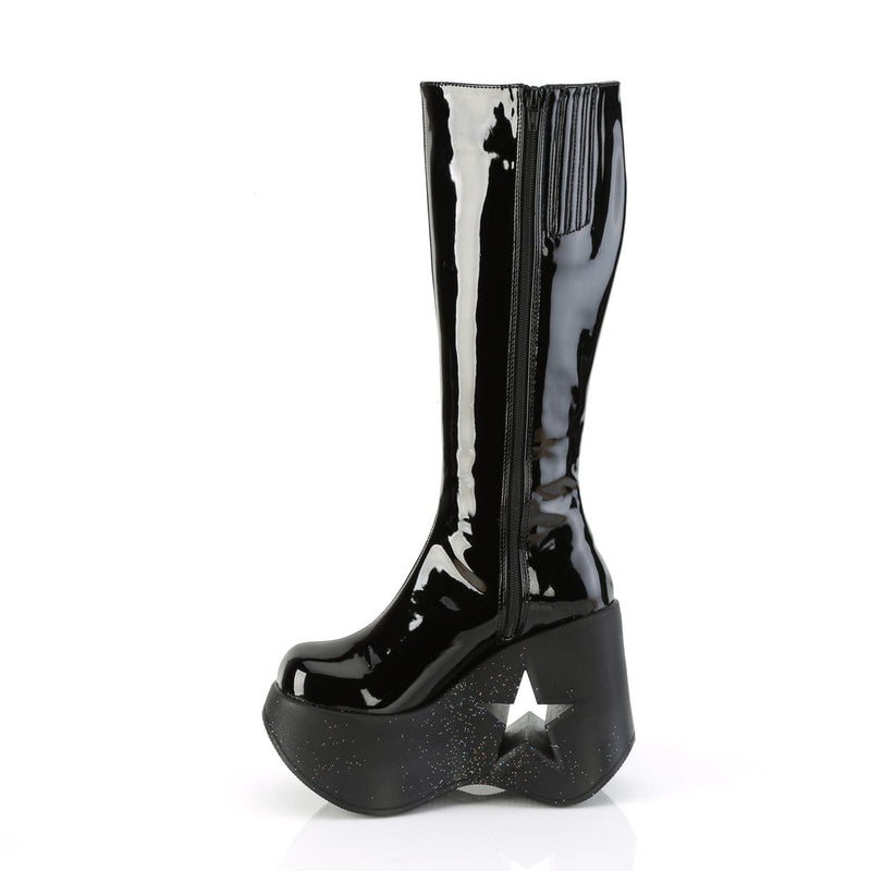 DYNAMITE-218 Black Patent -Black Multi Glitter Demonia US Size (Women's): 6