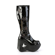 DYNAMITE-218 Black Patent -Black Multi Glitter Demonia US Size (Women's): 6