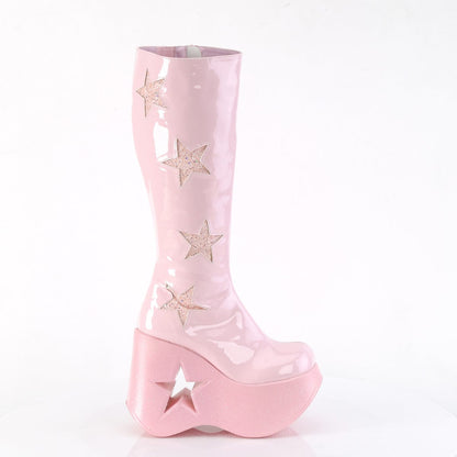 DYNAMITE-218 Baby Pink Patent-Baby Pink Multi Gliter