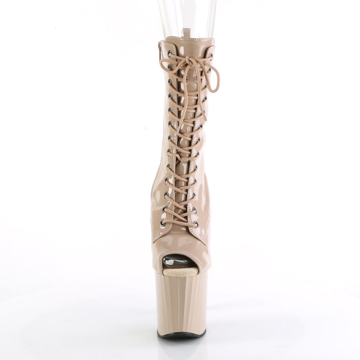 ENCHANT-1041 Nude Patent/Nude Pleaser US Size (Women's): 5