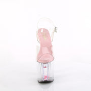 ENCHANT-708AQUA-03 Clear/Clear-Baby Pink Pleaser US Size (Women's): 5