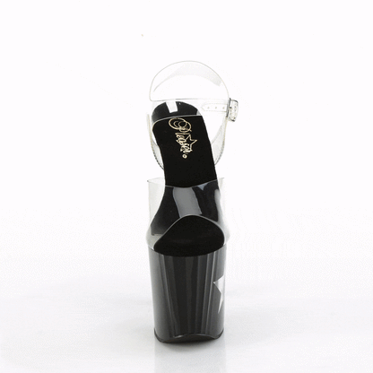 ENCHANT-708LT-STAR  Clear /Black-Silver Glitter