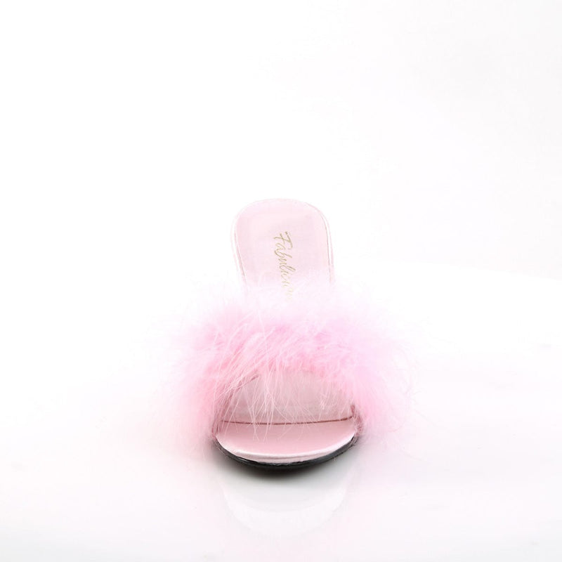 Fabulicious AMOUR-03 Mule / Slide (Baby Pink Pu-Fur)