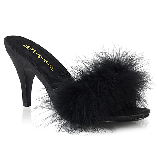 Fabulicious AMOUR-03 Mule / Slide (Black Pu-Fur)