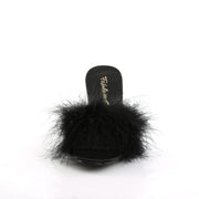 Fabulicious AMOUR-03 Mule / Slide (Black Pu-Fur)