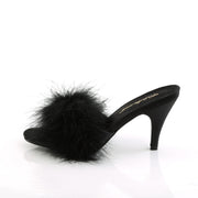 Fabulicious AMOUR-03 Mule / Slide (Black Pu-Fur)