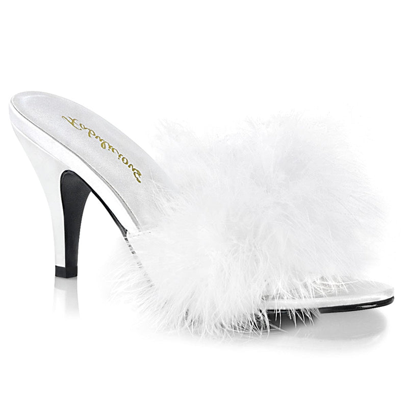 Fabulicious AMOUR-03 Mule / Slide (White Pu-Fur)