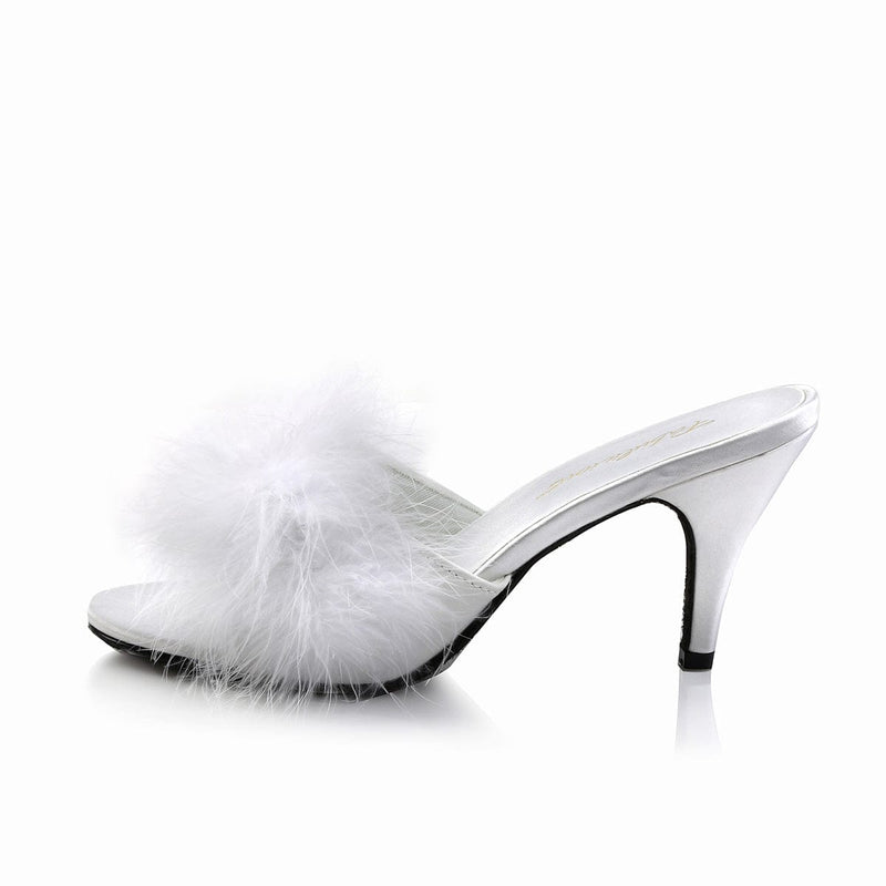 Fabulicious AMOUR-03 Mule / Slide (White Pu-Fur)