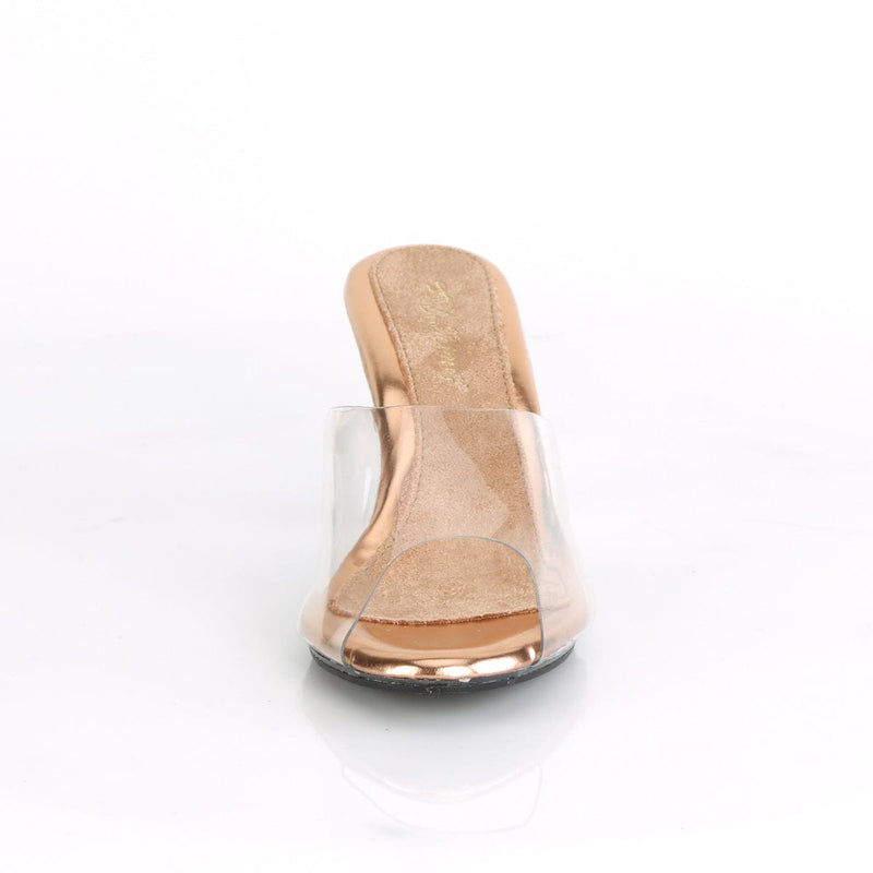 Fabulicious BELLE-301 Slide (Clear-Rose Gold/Clear)