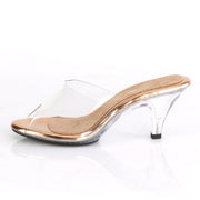 Fabulicious BELLE-301 Slide (Clear-Rose Gold/Clear)