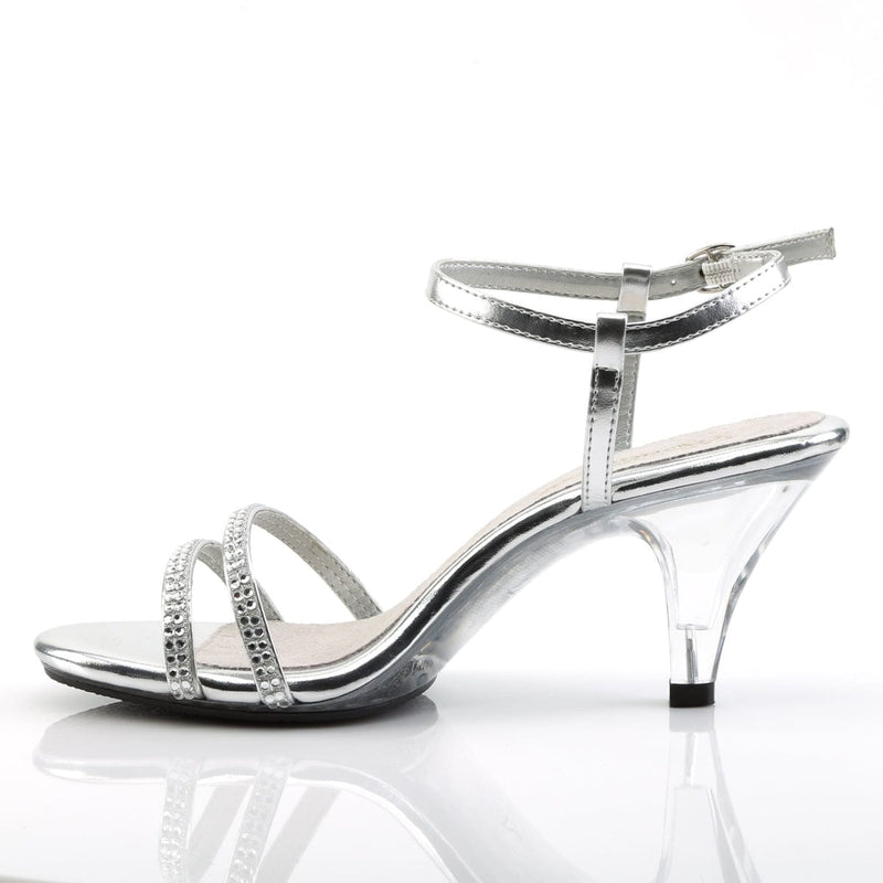 Fabulicious BELLE-316 Sandal (Silver Metallic Pu/Clear)