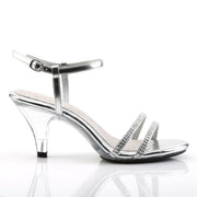Fabulicious BELLE-316 Sandal (Silver Metallic Pu/Clear)