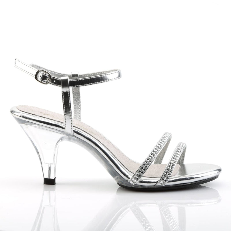 Fabulicious BELLE-316 Sandal (Silver Metallic Pu/Clear)
