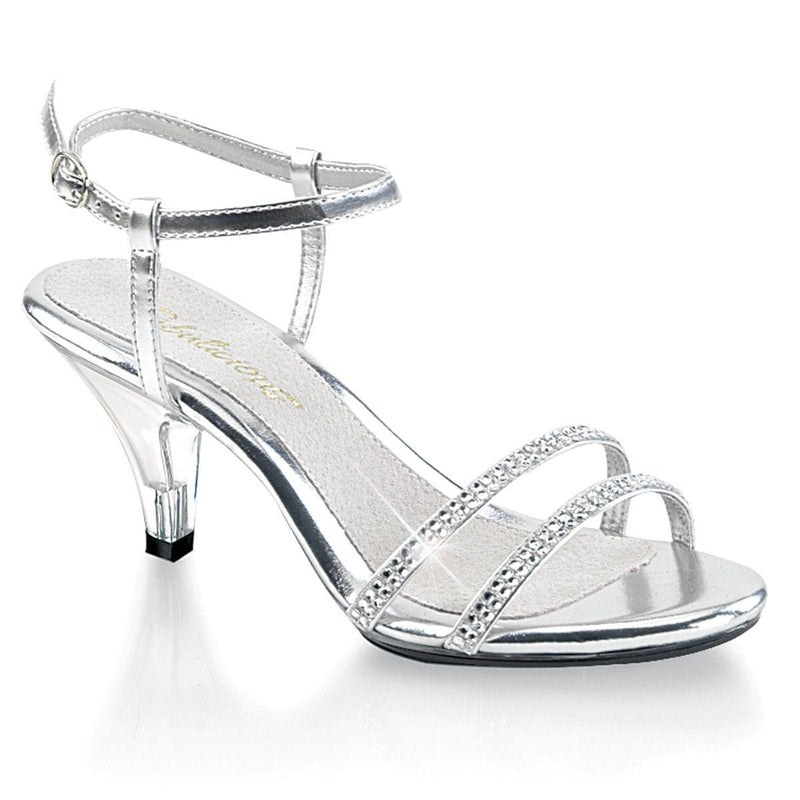 Fabulicious BELLE-316 Sandal (Silver Metallic Pu/Clear)