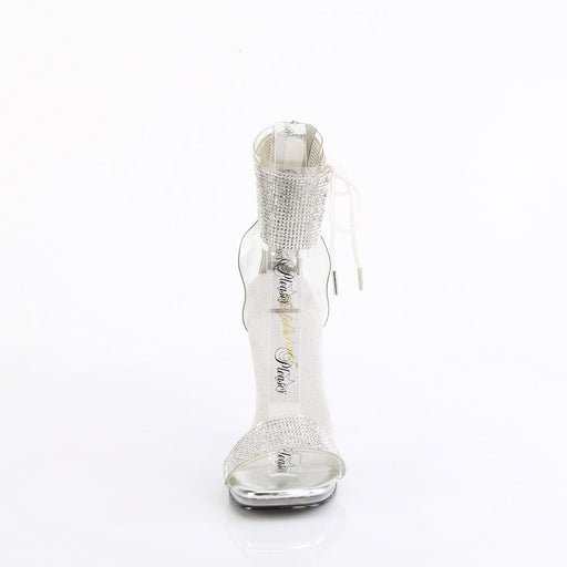 Fabulicious CHIC-47 Sandal (Clear-Silver/Clear)