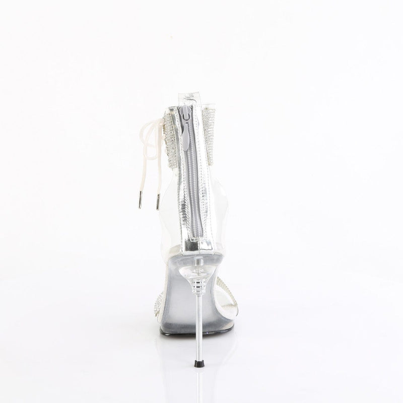Fabulicious CHIC-47 Sandal (Clear-Silver/Clear)