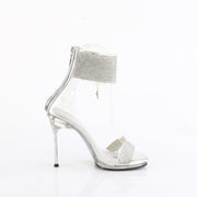 Fabulicious CHIC-47 Sandal (Clear-Silver/Clear)