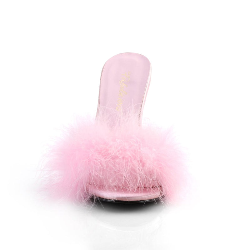 Fabulicious CLASSIQUE-01F Mule / Slide (Baby Pink Pu-Fur)