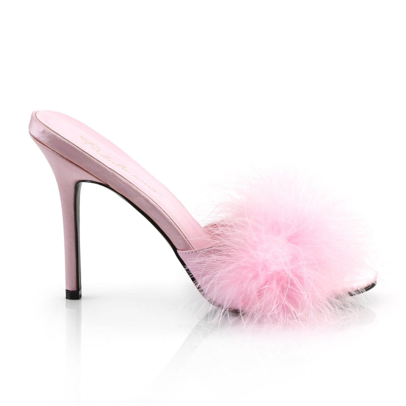 Fabulicious CLASSIQUE-01F Mule / Slide (Baby Pink Pu-Fur)