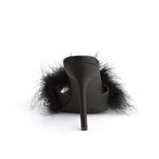 Fabulicious CLASSIQUE-01F Mule / Slide (Black Pu-Fur)