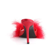 Fabulicious CLASSIQUE-01F Mule / Slide (Red Pu-Fur)