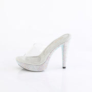 Fabulicious COCKTAIL-501DM Slide (Clear/Silver Multi Rhinestone)