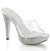 Fabulicious COCKTAIL-501DM Slide (Clear/Silver Multi Rhinestone)