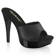 Fabulicious COCKTAIL-501L Slide (Black Leather/Black)