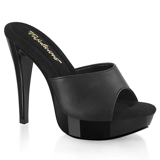 Fabulicious COCKTAIL-501L Slide (Black Leather/Black)