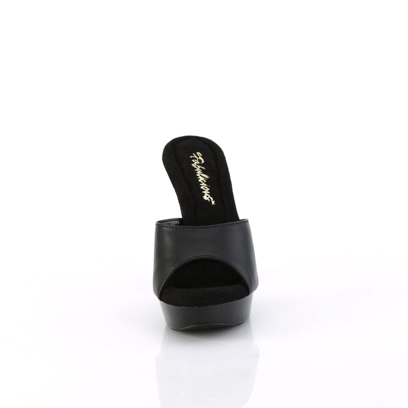 Fabulicious COCKTAIL-501L Slide (Black Leather/Black)
